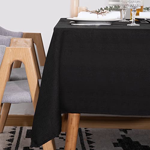 BAZIOE Leinenoptik Tischdecke Schwarz Abwaschbar Tischtuch Leinen Rechteckig Tischwäsche Polyestergewebe Für Indoor, Outdoor, Garten, Restaurant, Diverse Feste und Hochzeiten BAZIOE Leinenoptik Tischdecke Schwarz Abwaschbar Tischtuch Leinen Rechteckig Tischwäsche Polyestergewebe Für Indoor, Outdoor, Garten, Restaurant, Diverse Feste und Hochzeiten von BAZIOE