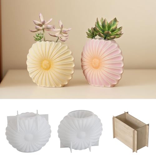 2 Stück Sonnenblume Vase Silikonform, DIY Vases Resin Formen, Blumenvase Silikonformen, Epoxidharz Gießformen zur Herstellung von Vasen 2 Stück Sonnenblume Vase Silikonform, DIY Vases Resin Formen, Blumenvase Silikonformen, Epoxidharz Gießformen zur Herstellung von Vasen von BAZOVE