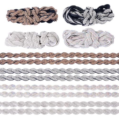 4 Meter Strass-Rack-Bordüre, Beadthoven 4 Farben, 0,95 cm Glitzer-Stoffband, Wellen, Nähen, Biegen, Fransenborte zum Nähen von Kleidung, Kleiderherstellung, Blumen, Hochzeit, Geschenk, Basteln 4 Meter Strass-Rack-Bordüre, Beadthoven 4 Farben, 0,95 cm Glitzer-Stoffband, Wellen, Nähen, Biegen, Fransenborte zum Nähen von Kleidung, Kleiderherstellung, Blumen, Hochzeit, Geschenk, Basteln von BB Beadthoven