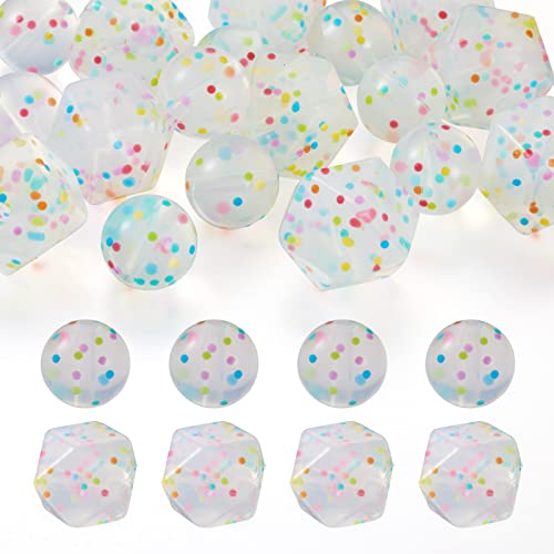 BB Beadthoven 20 Stück Silikon-Perlen, sechseckig, rund, transparent, Silikonperlen mit Punktemuster für DIY-Halsketten, Armbänder, Ohrringe, Schlüsselanhänger, Loch: 2–2,5 mm, SIL-TA0001-23-BT-EU BB Beadthoven 20 Stück Silikon-Perlen, sechseckig, rund, transparent, Silikonperlen mit Punktemuster für DIY-Halsketten, Armbänder, Ohrringe, Schlüsselanhänger, Loch: 2–2,5 mm, SIL-TA0001-23-BT-EU von BB Beadthoven