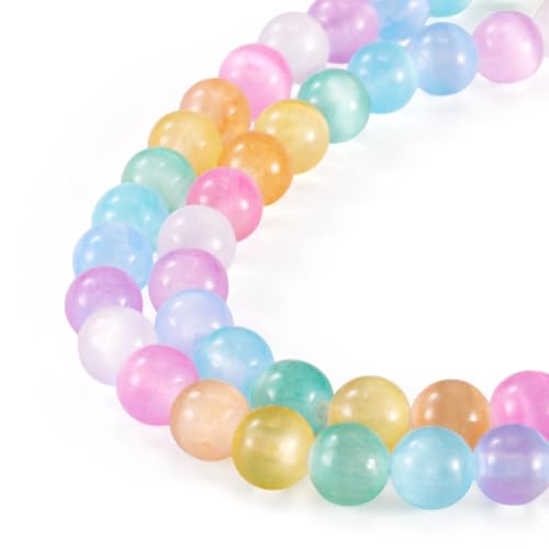 Beadthoven 1 Strang natürliche Selenit-Perlen, 6,5 mm, glatt, rund, Katzenaugen-Imitat, natürliche Edelsteinperle für DIY-Armbänder, Halsketten, Ohrringe, Schmuckherstellung, Loch: 0,7 mm Beadthoven 1 Strang natürliche Selenit-Perlen, 6,5 mm, glatt, rund, Katzenaugen-Imitat, natürliche Edelsteinperle für DIY-Armbänder, Halsketten, Ohrringe, Schmuckherstellung, Loch: 0,7 mm von BB Beadthoven