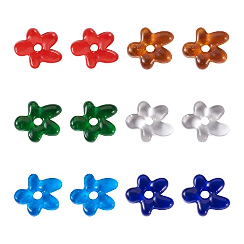 Beadthoven 12 Stück Glas-Seestern-Perlen, Meerestier, Sommer, Ozean, Blumen-Charms für Bastelarbeiten, Halsketten, Armbänder, Schmuckherstellung, 6 Farben, Loch: 3,8 mm Beadthoven 12 Stück Glas-Seestern-Perlen, Meerestier, Sommer, Ozean, Blumen-Charms für Bastelarbeiten, Halsketten, Armbänder, Schmuckherstellung, 6 Farben, Loch: 3,8 mm von BB Beadthoven