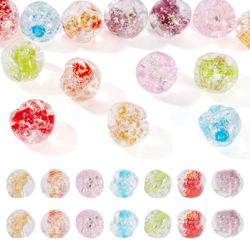 Beadthoven 14 Stück 7 Farben handgefertigte Folien-Lampwork-Perlen Nuggets Glasperlen unregelmäßige Lampwork-Perlen für Armband, Halskette, Schmuckherstellung, DIY Handwerk Beadthoven 14 Stück 7 Farben handgefertigte Folien-Lampwork-Perlen Nuggets Glasperlen unregelmäßige Lampwork-Perlen für Armband, Halskette, Schmuckherstellung, DIY Handwerk von BB Beadthoven