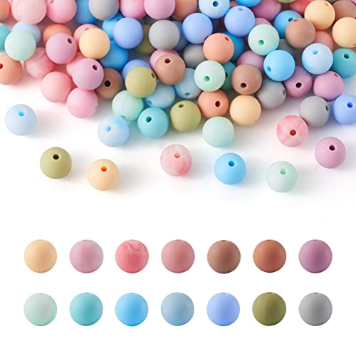 Beadthoven bunte Silikonperlen, rund, lose Abstandshalter, Gummi-Perlen, Zählen, Sortierperlen für selbstgemachte Halsketten, Schlüsselanhänger, Schmuckherstellung, Loch: 1,4 mm, 140 Stück Beadthoven bunte Silikonperlen, rund, lose Abstandshalter, Gummi-Perlen, Zählen, Sortierperlen für selbstgemachte Halsketten, Schlüsselanhänger, Schmuckherstellung, Loch: 1,4 mm, 140 Stück von BB Beadthoven