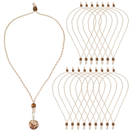 Beadthoven 15 Stück verstellbare gewachste Kordel-Halsketten, 38 cm, halbfertige Halskette mit Biegering für Halskette, Schmuckherstellung, Zubehör, Beige Beadthoven 15 Stück verstellbare gewachste Kordel-Halsketten, 38 cm, halbfertige Halskette mit Biegering für Halskette, Schmuckherstellung, Zubehör, Beige von BB Beadthoven