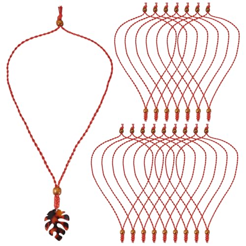 Beadthoven 15 Stück verstellbare gewachste Kordel-Halsketten, 38 cm, halbfertige Halskette mit Biegering für Halskette, Schmuckherstellung, Zubehör, Dunkelrot Beadthoven 15 Stück verstellbare gewachste Kordel-Halsketten, 38 cm, halbfertige Halskette mit Biegering für Halskette, Schmuckherstellung, Zubehör, Dunkelrot von BB Beadthoven