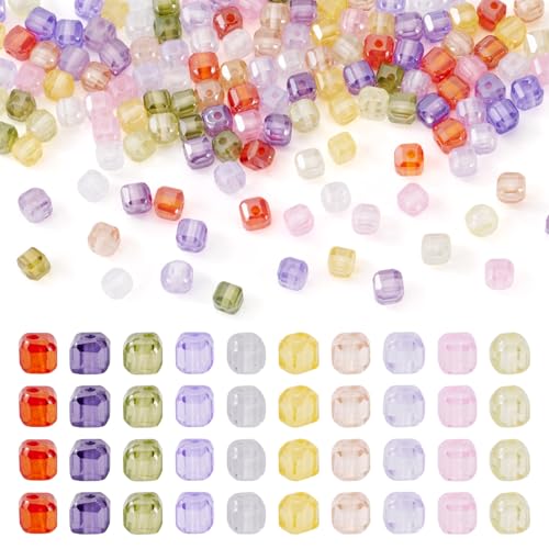 Beadthoven 150 Stück kubische Zirkonia-Perlen, Würfelperlen, 10 Farben, 3,5 mm, facettierte, quadratische Kristall-Bastelperlen für Bastelarbeiten, Halsketten, Armbänder, Handy, Schlüsselband Beadthoven 150 Stück kubische Zirkonia-Perlen, Würfelperlen, 10 Farben, 3,5 mm, facettierte, quadratische Kristall-Bastelperlen für Bastelarbeiten, Halsketten, Armbänder, Handy, Schlüsselband von BB Beadthoven