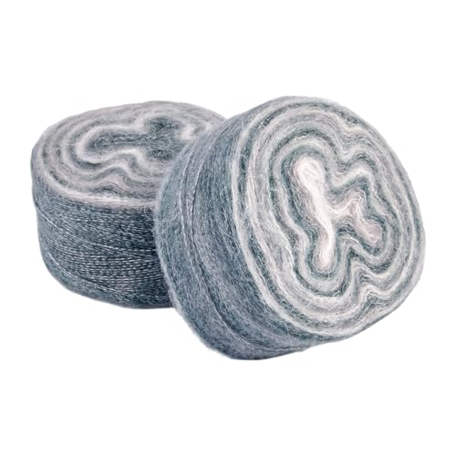 Beadthoven 2 Rollen x 100 g, segmentgefärbtes Strickgarn, 1 mm, weiches, dünnes Mohair-Garn, lange Wollgarne, Bastelgarne, Häkelgarne für Decken, Kissen, Stricken, Schals, Pullover, Häkelarbeiten Beadthoven 2 Rollen x 100 g, segmentgefärbtes Strickgarn, 1 mm, weiches, dünnes Mohair-Garn, lange Wollgarne, Bastelgarne, Häkelgarne für Decken, Kissen, Stricken, Schals, Pullover, Häkelarbeiten von BB Beadthoven