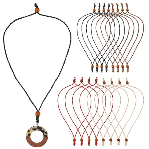 Beadthoven 20 Stück 4 Farben verstellbare gewachste Kordel-Halsketten 38 cm halbfertige Halskette Seil mit Sprungring für Halskette Schmuckherstellung Zubehör Beadthoven 20 Stück 4 Farben verstellbare gewachste Kordel-Halsketten 38 cm halbfertige Halskette Seil mit Sprungring für Halskette Schmuckherstellung Zubehör von BB Beadthoven