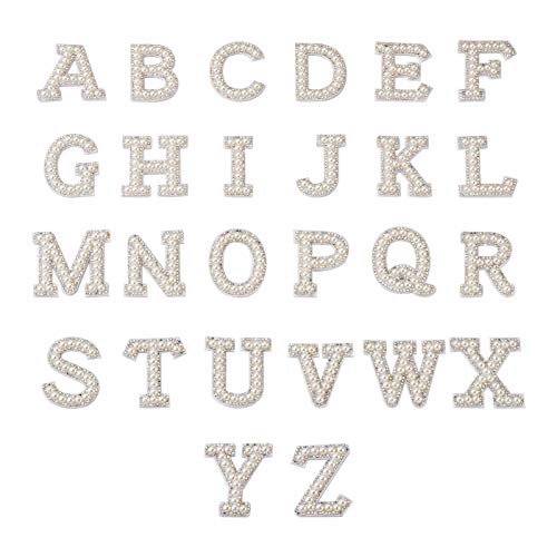 Beadthoven Strass-Aufnäher, A-Z Buchstaben, 3D Besticktes Abzeichen, Dekoration, Reparaturflicken für Hüte, Hemden, Schuhe, Jeans, Taschen, 26 Stück von BB Beadthoven