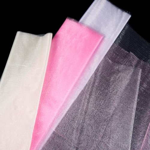 Beadthoven 3 Rollen 46 cm x 5 m Tüll Polyester Stoff Sheer Organza Rolle Schärpe Stoff für Hochzeit Geburtstag Party Hintergrund Dekor Kleidung Zubehör DIY Handwerk Rosa Muschel Weiß Beadthoven 3 Rollen 46 cm x 5 m Tüll Polyester Stoff Sheer Organza Rolle Schärpe Stoff für Hochzeit Geburtstag Party Hintergrund Dekor Kleidung Zubehör DIY Handwerk Rosa Muschel Weiß von BB Beadthoven