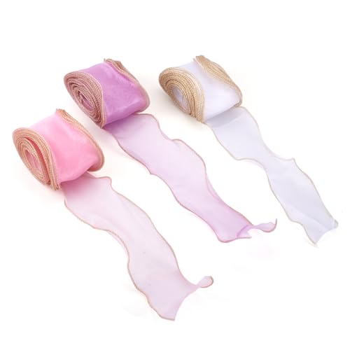 Beadthoven 3 Rollen Polyester schillerndes Fischschwanzband in 3 Farben, glitzernd, durchscheinendes Organza-Band für Hochzeitsstrauß, Verpackung, Schleifen, Kränze, Dekoration, Bastelarbeiten Beadthoven 3 Rollen Polyester schillerndes Fischschwanzband in 3 Farben, glitzernd, durchscheinendes Organza-Band für Hochzeitsstrauß, Verpackung, Schleifen, Kränze, Dekoration, Bastelarbeiten von BB Beadthoven