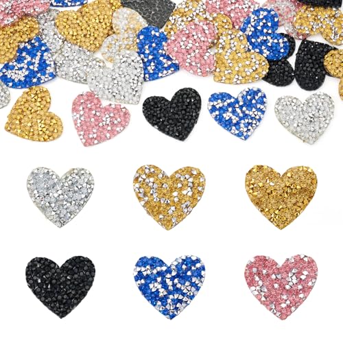 Beadthoven 30 Stück Herz-Aufnäher zum Aufbügeln, Hotfix, Strassapplikation, Glitzer-Applikation zum Nähen, Basteln, Dekoration, 35 x 35 mm Beadthoven 30 Stück Herz-Aufnäher zum Aufbügeln, Hotfix, Strassapplikation, Glitzer-Applikation zum Nähen, Basteln, Dekoration, 35 x 35 mm von BB Beadthoven