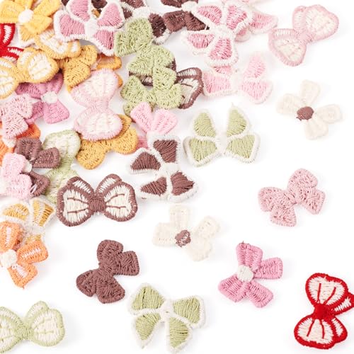 Beadthoven 40 x Schleifen-Aufnäher mit Schleife, bestickt, zum Aufnähen, bunt, niedlich, Kawaii-Fliegen, Schleife, Aufnäher, Verzierung für Kleidung, Kleider, Hüte, Taschen, Jeans, Nähen, DIY-Zubehör Beadthoven 40 x Schleifen-Aufnäher mit Schleife, bestickt, zum Aufnähen, bunt, niedlich, Kawaii-Fliegen, Schleife, Aufnäher, Verzierung für Kleidung, Kleider, Hüte, Taschen, Jeans, Nähen, DIY-Zubehör von BB Beadthoven