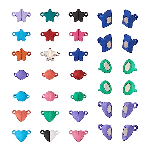 Beadthoven 42 Sets Legierung Halskette Magnetverschlüsse Herz Stern Runde Verbinder Magnetverschlüsse Konverter Schnalle Kugel Magnetperlen Verschluss für DIY Schmuckherstellung Beadthoven 42 Sets Legierung Halskette Magnetverschlüsse Herz Stern Runde Verbinder Magnetverschlüsse Konverter Schnalle Kugel Magnetperlen Verschluss für DIY Schmuckherstellung von BB Beadthoven