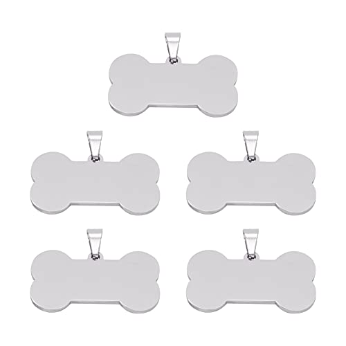 Beadthoven 5 Stück 304 Edelstahl Hundeknochen Blanko Stamping Tag Anhänger Ätzung Gravur Tags Charm mit Öse 22x 40 x 1,8 mm für Schmuckherstellung Haustier Hund Namensschilder Beadthoven 5 Stück 304 Edelstahl Hundeknochen Blanko Stamping Tag Anhänger Ätzung Gravur Tags Charm mit Öse 22x 40 x 1,8 mm für Schmuckherstellung Haustier Hund Namensschilder von BB Beadthoven