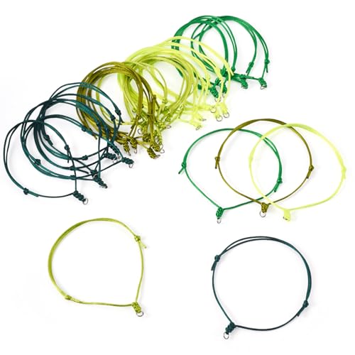 Beadthoven 50 Stück 5 Farben verstellbare Armbandschnur, halbfertige Armbänder, Nylonschnur, Armbänder mit Biegering für Freundschaftsarmband, Schmuckherstellung, grüne Serie Beadthoven 50 Stück 5 Farben verstellbare Armbandschnur, halbfertige Armbänder, Nylonschnur, Armbänder mit Biegering für Freundschaftsarmband, Schmuckherstellung, grüne Serie von BB Beadthoven