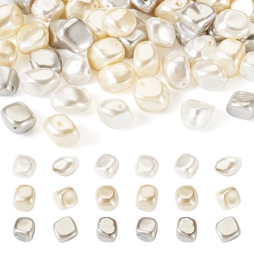 Beadthoven 60 Stück beschichtete Perlen, Nuggets, Muschelperlen, glänzend, klassisch, elegant, lose Abstandshalter, Perlen für selbstgemachte Armbänder, Halsketten, Schmuckherstellung Beadthoven 60 Stück beschichtete Perlen, Nuggets, Muschelperlen, glänzend, klassisch, elegant, lose Abstandshalter, Perlen für selbstgemachte Armbänder, Halsketten, Schmuckherstellung von BB Beadthoven