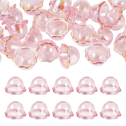 Beadthoven Acryl-Blumen-Perlen, Kegel, Quallen, Windspiel, Perlen, Endkappen, Blumen-Abstandshalter, Perlenkappe für DIY-Windspiele, baumelnde Ohrringe, Halsketten, Rosa, 30 Stück Beadthoven Acryl-Blumen-Perlen, Kegel, Quallen, Windspiel, Perlen, Endkappen, Blumen-Abstandshalter, Perlenkappe für DIY-Windspiele, baumelnde Ohrringe, Halsketten, Rosa, 30 Stück von BB Beadthoven