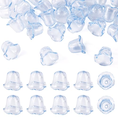 Beadthoven Acryl-Blumen-Perlenkappen, transparente Blumenkappen, verschiedene Tiere, Abstandshalter für DIY-Windspiele, Handwerk, Schmuckherstellung, Zubehör, Hellhimmelblau, 30 Stück Beadthoven Acryl-Blumen-Perlenkappen, transparente Blumenkappen, verschiedene Tiere, Abstandshalter für DIY-Windspiele, Handwerk, Schmuckherstellung, Zubehör, Hellhimmelblau, 30 Stück von BB Beadthoven
