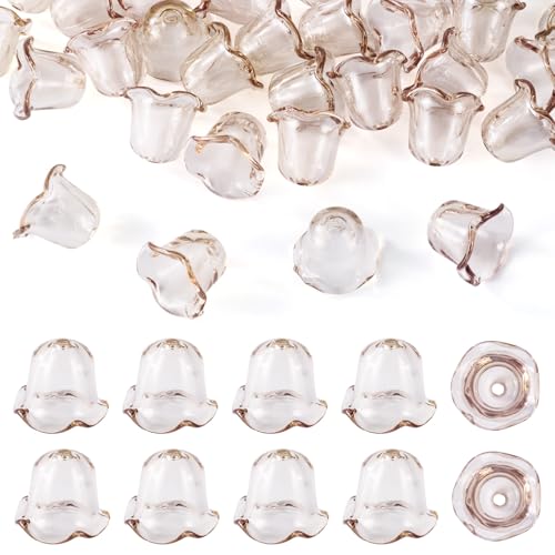 Beadthoven Acryl-Blumen-Perlenkappen, transparente Blumenkappen, verschiedene Tiere, Abstandshalter für DIY-Windspiele, Handwerk, Schmuckherstellung, Zubehör, Peru, 30 Stück von BB Beadthoven