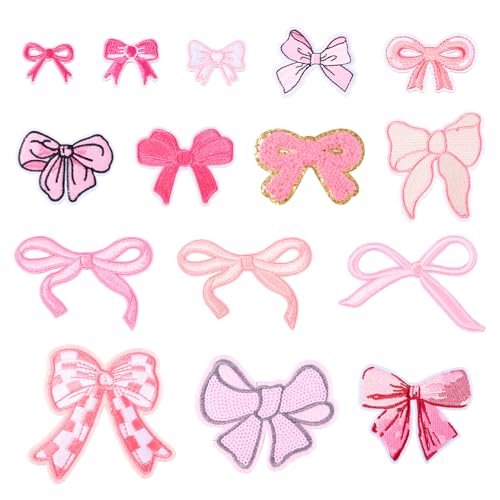 Beadthoven Aufnäher zum Aufbügeln, niedliche Schleife, Stickerei, zum Aufnähen, Fliegen, bestickte Applikation, Verzierung für Kleidung, Kleid, Taschen, Hüte, Jeans, Nähzubehör, Basteln, 15 Stück Beadthoven Aufnäher zum Aufbügeln, niedliche Schleife, Stickerei, zum Aufnähen, Fliegen, bestickte Applikation, Verzierung für Kleidung, Kleid, Taschen, Hüte, Jeans, Nähzubehör, Basteln, 15 Stück von BB Beadthoven