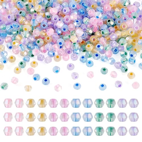 Beadthoven Doppelkegel-Glasperlen, facettiert, Doppelkegel, Kristallperlen, 3,5 x 4,5 mm, Abstandshalter für Schmuckherstellung, bunt, 405 Stück Beadthoven Doppelkegel-Glasperlen, facettiert, Doppelkegel, Kristallperlen, 3,5 x 4,5 mm, Abstandshalter für Schmuckherstellung, bunt, 405 Stück von BB Beadthoven