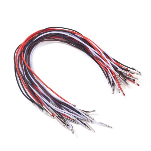 Beadthoven Elastische Schnur mit Metallenden, elastische Widerhakenschnur, dehnbar, runde Schlaufe mit Metallstangen, für selbstgemachte Partyhüte, Masken, Bücher, Bindungsabzeichen, Schilder von BB Beadthoven