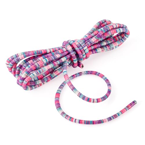 Beadthoven Ethnisches rundes Seil, 6 mm Durchmesser, Bohemia, elastische Faserkordel, geflochtenes Baumwollseil für DIY, Handy, Geldbörse, Schlüsselband, Armband, Halsketten, Schmuckherstellung von BB Beadthoven