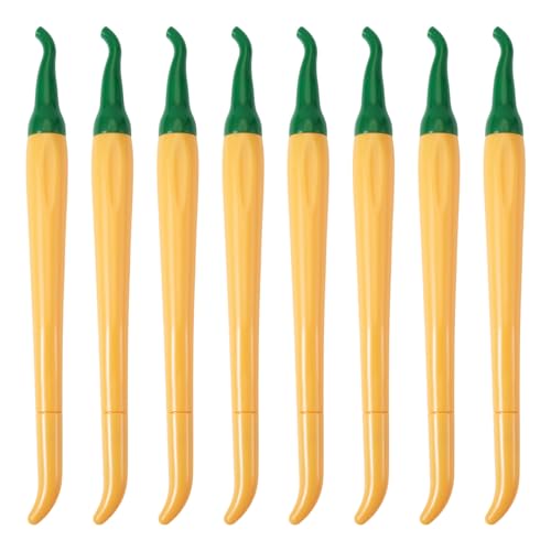Beadthoven Gel-Tinte, Chili-Stifte in Pfefferform, Kunststoff-Kugelschreiber mit feiner Spitze, Schreibstifte für Tagebuch, Büro, Schule, Schreibwaren, Orange, 10 Stück Beadthoven Gel-Tinte, Chili-Stifte in Pfefferform, Kunststoff-Kugelschreiber mit feiner Spitze, Schreibstifte für Tagebuch, Büro, Schule, Schreibwaren, Orange, 10 Stück von BB Beadthoven