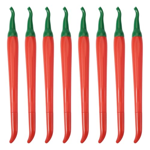 Beadthoven Gel-Tinte, Chili-Stifte in Pfefferform, Kunststoff-Kugelschreiber mit feiner Spitze, Schreibstifte für Tagebuch, Büro, Schule, Schreibwaren, Rot, 10 Stück Beadthoven Gel-Tinte, Chili-Stifte in Pfefferform, Kunststoff-Kugelschreiber mit feiner Spitze, Schreibstifte für Tagebuch, Büro, Schule, Schreibwaren, Rot, 10 Stück von BB Beadthoven