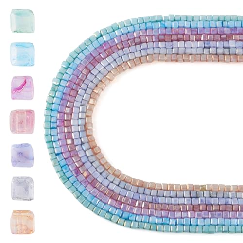 Beadthoven Glasperlen, 7 Stränge, würfelförmige Jade-Imitation, Glasperlen, 7 Farben, facettiert, zum Backen, bemalte Glasperlen, 2,5 mm, AB-Farbe, Glasperlen für DIY-Halsketten, Schmuckherstellung Beadthoven Glasperlen, 7 Stränge, würfelförmige Jade-Imitation, Glasperlen, 7 Farben, facettiert, zum Backen, bemalte Glasperlen, 2,5 mm, AB-Farbe, Glasperlen für DIY-Halsketten, Schmuckherstellung von BB Beadthoven