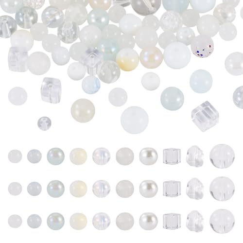 Beadthoven Glasperlen, gemischter Stil, transparent, glatt, matt, rund, Kristallperle, Acryl, Craquelé-Perlen, lose Perlen für Schmuckherstellung, DIY, Handwerk, Gainsboro Beadthoven Glasperlen, gemischter Stil, transparent, glatt, matt, rund, Kristallperle, Acryl, Craquelé-Perlen, lose Perlen für Schmuckherstellung, DIY, Handwerk, Gainsboro von BB Beadthoven