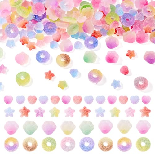 Beadthoven Harz-Schleim-Charms, Zucker, flache Rückseite, Gummibonbonperlen, Herz, Stern, Donuts, Hundepfoten, niedlicher Kawaii-Anhänger für Handy, Verzierungen, Scrapbooking, Nagelkunst Beadthoven Harz-Schleim-Charms, Zucker, flache Rückseite, Gummibonbonperlen, Herz, Stern, Donuts, Hundepfoten, niedlicher Kawaii-Anhänger für Handy, Verzierungen, Scrapbooking, Nagelkunst von BB Beadthoven