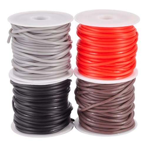 Beadthoven Hohlrohr-Gummischnur, 20 m, 4 Farben, 2 mm, PVC, röhrenförmig, Schnürschnur, elastische Schnur, 1 mm Loch, Lanyard, Webereischnüre für Armband, Nadel, Stricken und Handwerk Beadthoven Hohlrohr-Gummischnur, 20 m, 4 Farben, 2 mm, PVC, röhrenförmig, Schnürschnur, elastische Schnur, 1 mm Loch, Lanyard, Webereischnüre für Armband, Nadel, Stricken und Handwerk von BB Beadthoven