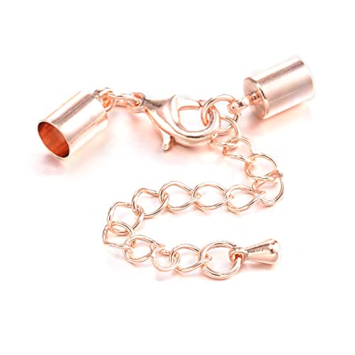 Beadthoven Karabinerverschlüsse mit Kordelenden, Rotgold, Metall, Endkappen, Verlängerung, Kettenverbinder für 4/5/6 mm Gewinde, Armband, Halsketten, Schmuckherstellung, 5 Sets Beadthoven Karabinerverschlüsse mit Kordelenden, Rotgold, Metall, Endkappen, Verlängerung, Kettenverbinder für 4/5/6 mm Gewinde, Armband, Halsketten, Schmuckherstellung, 5 Sets von BB Beadthoven