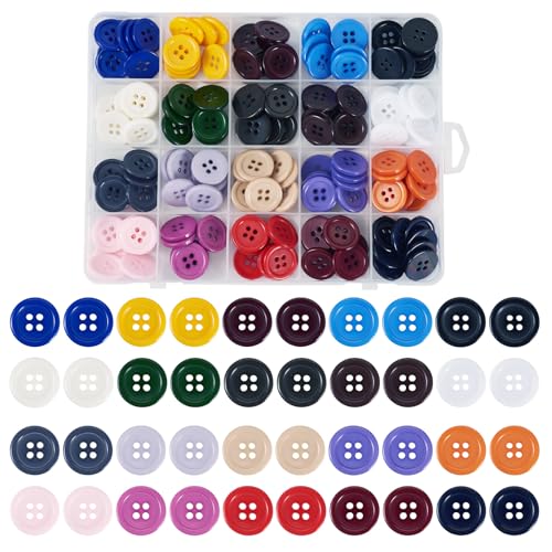 Beadthoven Knöpfe zum Nähen, 18 mm, gemischte 4-Loch-Kunststoff-Knöpfe, Ersatzknöpfe aus Kunstharz, für Heimwerker, Handwerk, Mäntel, Hemden, Hosen, Shorts, Jeans, Heimdekoration, 160 Stück Beadthoven Knöpfe zum Nähen, 18 mm, gemischte 4-Loch-Kunststoff-Knöpfe, Ersatzknöpfe aus Kunstharz, für Heimwerker, Handwerk, Mäntel, Hemden, Hosen, Shorts, Jeans, Heimdekoration, 160 Stück von BB Beadthoven