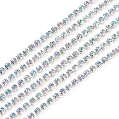 Beadthoven Kristall-Strass-Cup-Kette, 4,5 m, Farbverlauf, Kralle, Diamant-Kette, Schmuckherstellung, Kette zum Nähen, Basteln, Kleidung, Hochzeitsdekorationen, bunt Beadthoven Kristall-Strass-Cup-Kette, 4,5 m, Farbverlauf, Kralle, Diamant-Kette, Schmuckherstellung, Kette zum Nähen, Basteln, Kleidung, Hochzeitsdekorationen, bunt von BB Beadthoven