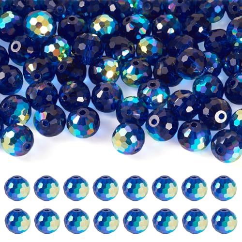 Beadthoven Kristallglasperlen in AB-Farbe, 10 mm, transparent, Mauve, facettiert, runde Glasperlen für DIY-Halsketten, Armbänder, Handwerk, Schmuckherstellung, Loch: 1,5 mm, 80 Stück Beadthoven Kristallglasperlen in AB-Farbe, 10 mm, transparent, Mauve, facettiert, runde Glasperlen für DIY-Halsketten, Armbänder, Handwerk, Schmuckherstellung, Loch: 1,5 mm, 80 Stück von BB Beadthoven