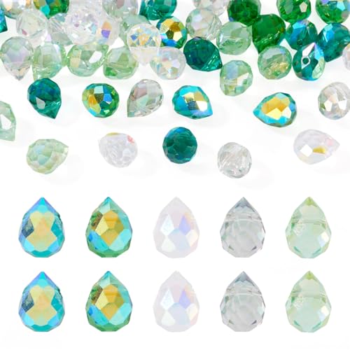 Beadthoven Kristallperlen in Tropfenform, galvanisiert, transparent, AB-Farbe, facettiert, Glasperlen, gebohrt, baumelnde Perlen für Schmuckherstellung, Kronleuchter, Heimdekoration, zum Aufhängen Beadthoven Kristallperlen in Tropfenform, galvanisiert, transparent, AB-Farbe, facettiert, Glasperlen, gebohrt, baumelnde Perlen für Schmuckherstellung, Kronleuchter, Heimdekoration, zum Aufhängen von BB Beadthoven