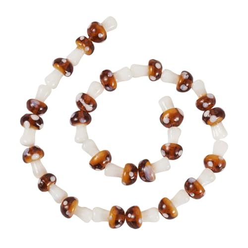 Beadthoven Lampwork-Pilz-Perlen, kreative Cartoon-Pilzform, Glasperlen, pflanzliches Lampwork-Glasperlen für Schmuck, Halsketten, Armbänder, Ohrringe, Peru, 25 Stück Beadthoven Lampwork-Pilz-Perlen, kreative Cartoon-Pilzform, Glasperlen, pflanzliches Lampwork-Glasperlen für Schmuck, Halsketten, Armbänder, Ohrringe, Peru, 25 Stück von BB Beadthoven