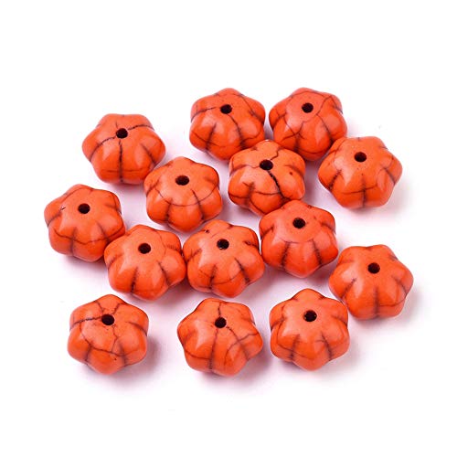 Beadthoven Mini-Kürbisperlen, türkisfarbene Steinperlen, kleine Mini-Abstandshalter für DIY-Armbänder, Halsketten, Ohrringe, Thanksgiving, Ornamente, Halloween-Dekorationen, Schmuckherstellung, 12 x 8 Beadthoven Mini-Kürbisperlen, türkisfarbene Steinperlen, kleine Mini-Abstandshalter für DIY-Armbänder, Halsketten, Ohrringe, Thanksgiving, Ornamente, Halloween-Dekorationen, Schmuckherstellung, 12 x 8 von BB Beadthoven