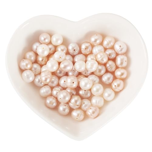 Beadthoven Natürliche Süßwasser-Zuchtperlen, 6–8 mm, Kartoffelperlen, rund, lose Perlen, gemischte Farben, echte Perlen für Schmuckherstellung, Halsketten, Perlen, Bastelbedarf, Loch: 0,6–0,7 mm, 60 Beadthoven Natürliche Süßwasser-Zuchtperlen, 6–8 mm, Kartoffelperlen, rund, lose Perlen, gemischte Farben, echte Perlen für Schmuckherstellung, Halsketten, Perlen, Bastelbedarf, Loch: 0,6–0,7 mm, 60 von BB Beadthoven