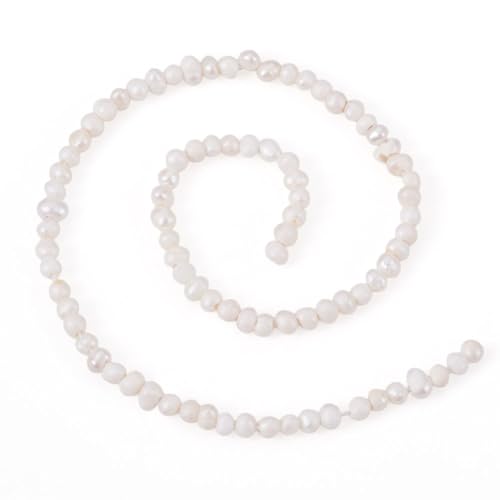 Beadthoven Natürliche Süßwasser-Zuchtperlen, AA-Qualität, 1,5–2 mm, Kartoffelperlen, runde Perlen, Muschelfarbe, echte Perlen für Schmuckherstellung, Ohrringe, Halsketten, Bastelbedarf, Loch: 0,4 mm von BB Beadthoven