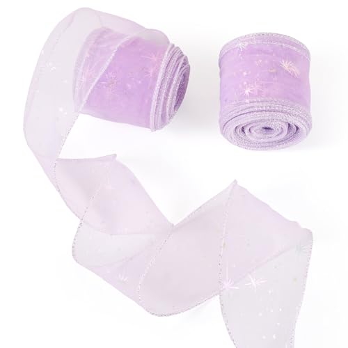 Beadthoven Netzbänder mit Sternmuster, glitzernd, Polyester, Tüllband, ausgefallener Tüllstoff für Kleidung, Rock, Schleifen, Verpackung, Weihnachten, Heimdekoration, Flieder Beadthoven Netzbänder mit Sternmuster, glitzernd, Polyester, Tüllband, ausgefallener Tüllstoff für Kleidung, Rock, Schleifen, Verpackung, Weihnachten, Heimdekoration, Flieder von BB Beadthoven