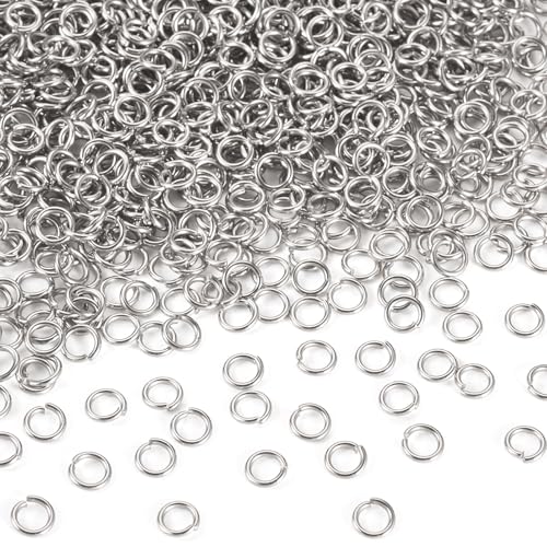 Beadthoven Offene Binderinge aus Edelstahl, 6 mm, rostbeständig, für Schmuckherstellung, Mini-Ringverbinder für Ohrringe, Halsketten, Armbänder, Schlüsselanhänger, Reparatur, Handwerk, 2000 Stück Beadthoven Offene Binderinge aus Edelstahl, 6 mm, rostbeständig, für Schmuckherstellung, Mini-Ringverbinder für Ohrringe, Halsketten, Armbänder, Schlüsselanhänger, Reparatur, Handwerk, 2000 Stück von BB Beadthoven
