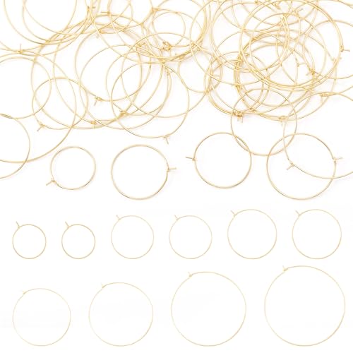 Beadthoven Ohrringe aus 316er Edelstahl, offene Perlenringe, 20/25/30/35/40/45/50 mm, goldene Weinglas-Charm-Ringe für Schmuckherstellung, Partygeschenke, Weihnachten, DIY, Handwerk, Damen, 56 Stück Beadthoven Ohrringe aus 316er Edelstahl, offene Perlenringe, 20/25/30/35/40/45/50 mm, goldene Weinglas-Charm-Ringe für Schmuckherstellung, Partygeschenke, Weihnachten, DIY, Handwerk, Damen, 56 Stück von BB Beadthoven