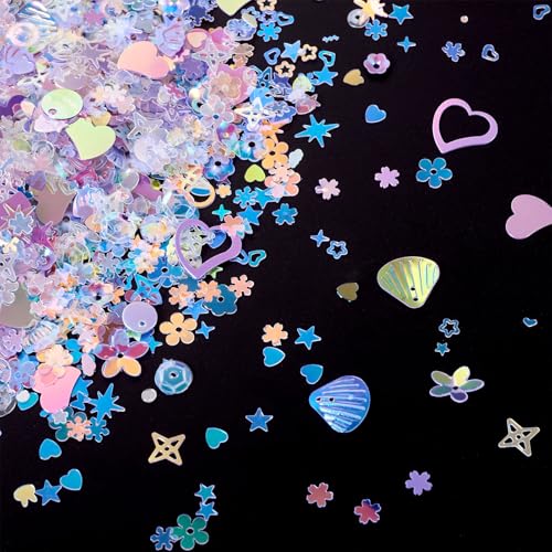 Beadthoven Pailletten und Spangles zum Basteln, Pastellfarben, gemischte Formen, schillernde, glitzernde Flocken, Pailletten, DIY-Kunst-Pailletten für Weihnachtskleidung, Party-Dekorationen Beadthoven Pailletten und Spangles zum Basteln, Pastellfarben, gemischte Formen, schillernde, glitzernde Flocken, Pailletten, DIY-Kunst-Pailletten für Weihnachtskleidung, Party-Dekorationen von BB Beadthoven