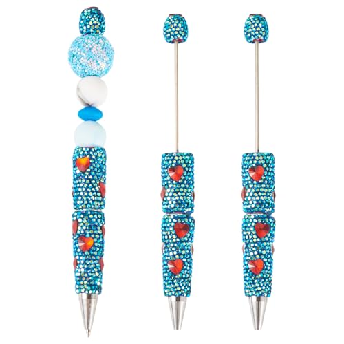 Beadthoven Perlen-Kugelschreiber, funkelnder Polymer-Ton, Strasssteine, Stift für DIY, personalisierter Perlenstift, Tintenroller, Büro- und Schulbedarf, Dunkelblau, 2 Stück Beadthoven Perlen-Kugelschreiber, funkelnder Polymer-Ton, Strasssteine, Stift für DIY, personalisierter Perlenstift, Tintenroller, Büro- und Schulbedarf, Dunkelblau, 2 Stück von BB Beadthoven