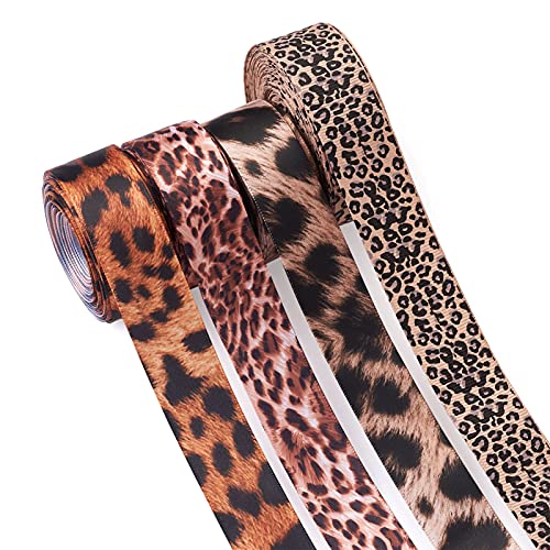 Beadthoven Ripsband mit Leopardenmuster, 40 Meter, 2,5 cm, bedruckt mit Geparden, für Haarschleifen, Geschenkverpackungen, Bastelarbeiten, 4 Stile von BB Beadthoven